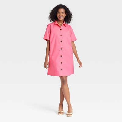 Womens Pink Shirt Dress : Target