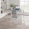 5 Piece Dining Table Set for 4, Compact Square Table Chairs, Sturdy MDF Top, Metal Frame, Space-Saving Breakfast Set - 2 of 4