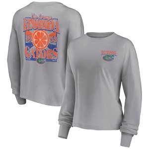 NCAA Florida Gators Women's Gray Long Sleeve T-Shirt - 1 of 3