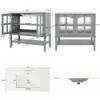 NicBex 36" Freestanding Vanity with Textured Glass Doors & Open Shelf, Modern Bathroom Vanity with Ceramic Sink, Waterproof Painted Finish - 3 of 4