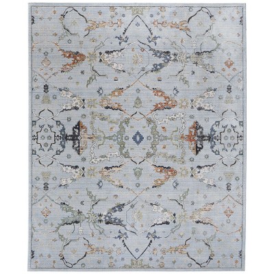 Melrose Traditional Floral & Botanical Blue/Green/Ivory Area Rug