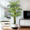 Whizmax Golden Cane Palm Trees - Large Artificial Plants with White Base for Indoor/Outdoor Decor, Living Room, Yard, or Patio - 4 of 4
