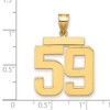 Black Bow Jewelry 14k Yellow Gold, Athletic Collection, Large Polished Number 59 Pendant - 2 of 3