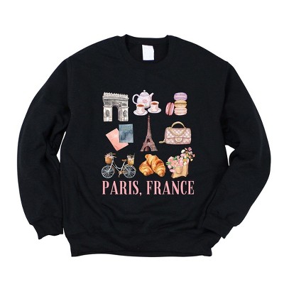 Simply Sage Market Women's Graphic Sweatshirt Paris Travel Collage
