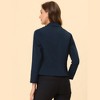 INSPIRE CHIC Women's Open Front Office Long Sleeve Lightweight Printed Floral Crop Suit Blazer - 4 of 4