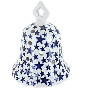 Blue Rose Polish Pottery A490 Andy Large Bell Luminary