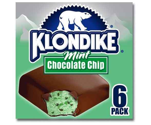 Klondike Mint Chocolate Chip Ice Cream Bars - 6pk