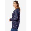 Woman Within Perfect Printed Long-Sleeve V-Neck Tee - 4 of 4