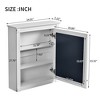 NicBex 24" x 27" Bathroom Storage Wall Cabinet with Mirror with Mirror, Medicine Cabinet with Height Adjustable Shelf, White - 2 of 4
