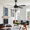 Bella Depot 52" Farmhouse Black  Ceiling Fan 6-Speed Reversible Blades with Remote Control and Light Kit(Bulbs not Included) - 3 of 4