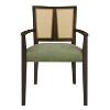 Okak Set of 2 Upholstered Rattan Woven Back Dining Chair Without Arm,Wooden Accent Dining Chairs for Dining Room,Kitchen - 3 of 4