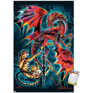 Trends International Ruth Thompson - Dragonblade Tigerblade Unframed Wall Poster Prints - 1 of 4