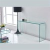 Spassway Narrow Console Table Transparent Tempered Glass Sofa Table Modern Entryway Tables for Hallway Entryway Living Room Bedroom - 3 of 4