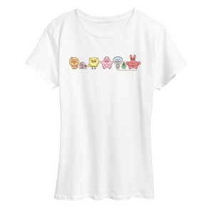 Women's - Spongebob Squarepants - Adorabob Lineup Short Sleeve Graphic T-Shirt - 1 of 4