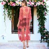 Anna-Kaci Women's Long Floral Lace Embroidered Crochet Duster for Everyday Wear - 2 of 4