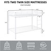 Dsvimoy Bed Low Profile Bunk Bed with Safety Guardrails and Heavy Duty Metal Frame for Kids Room, White, 76.5"*14.65"*6.7" - 3 of 4