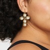 Embellished Cross Drop Earrings - Wild Fable™ Gold: Resin & Nickel-Free Metal, Zinc Alloy, French Wire Closure, 2.2" Length - 2 of 3