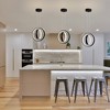 POWLIG 2-Light Black Modern Dimmable Integrated LED Pendant Light with Adjustable Height - 4 of 4