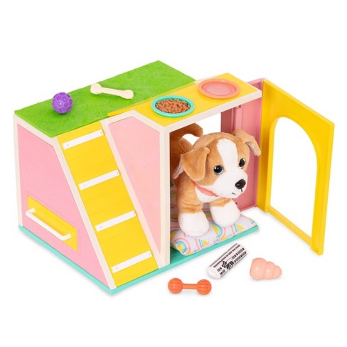 Our Generation Dog House Accessories Flip Open Pink/Brown for