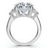 Pompeii3 Certified 7Ct Diamond & Halfmoon Engagement Ring 14k Gold or Platinum Lab Created - 2 of 4