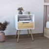 NicBex 15.8 inch Wide Nightstand with 1 Drawer,Modern Side Table with Four Legs and One Open Shelf,Bedside Table for Bedroom,Living Room - 2 of 4