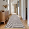 Modern Abstract Rug Washable Rug Non Slip, Low Pile Thin Foldable Mat - 2 of 4