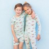 Bellabu Bear Kids Vintage Airplanes Bamboo Kids Pajama Short Set - 4 of 4