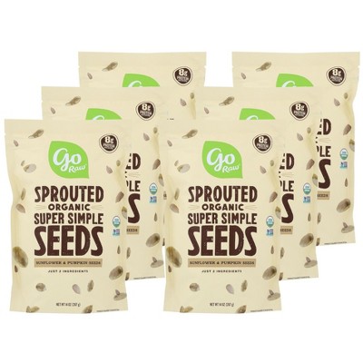 Go Raw Organic Sunflower & Pumpkin Seeds Sprouted Super Simple Seeds - Case of 6/14 oz