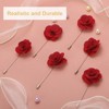 Unique Bargains Camellia Boutonnieres Pins for Formal Party Easy to Use Artificial Flowers 12pcs - 3 of 4