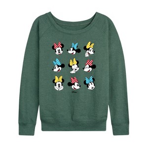 Women's - Disney - Mickey & Friends Lightweight French Terry Wide Neck Long Sleeve Shirt - 1 of 4