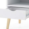 FONTOI End Tables Mid-Century Modern Nightstand with Storage for Bedroom Living Room Compact Accent Side Table, White, 23.6"*21.7"*6.1" - 3 of 4