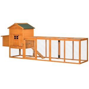 Extra Large Run Included Chicken Coop with Removable Tray Orange - 1 of 4