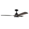 IHOMEADORE 52" Black Modern LED Ceiling Fan with Remote and Light - 4 of 4