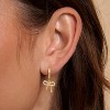 Earrings for Women Trendy Bow 14K Gold Plated/Silver Hoops Simple Twist Huggie Dainty Cubic Zirconia Jewelry - 2 of 4