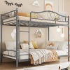 RONSHIN Twin Over Twin Bunk Bed with Ladder & Safety Guardrail, Heavy Duty Metal Frame 400 Lbs Capacity, Space-Saving Noise Free, No Box Spring - 3 of 4