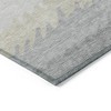 Silver Gray And Beige Striped Washable Indoor Outdoor Area Rug - 4 of 4