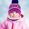 Peppa Pig Girls' Winter Hat, Scarf and Mittens Set, Toddlers Age 2-4 (Violet/Pink) - 2 of 2