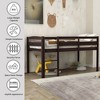 Twin Loft Bed, Solid Wood Low Loft Bed W/Guard And Ladder, No Box Spring Needed, Children Low Loft Bed For Bedroom, Home Kids Room - 2 of 4