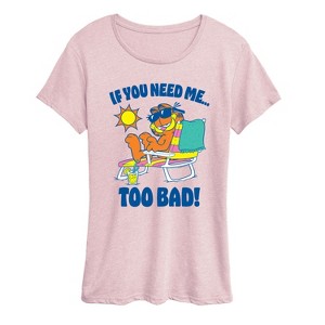 Women's - Garfield - Too Bad Garfield Short Sleeve Graphic T-Shirt - 1 of 3