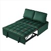 CAVINAS Armless Convertible Sleeping Single Sofa Bed Velvet Upholstered Couch with Removable Back for Apartment - 4 of 4