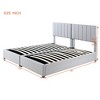 TIRAMISUBEST King Size Upholstered Platform Bed Frame with a Hydraulic Storage System with 2 Hidden Compartments - 4 of 4