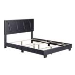 Boyd Sleep Brussels Faux Leather Platform Bed Frame and Headboard