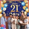 KatchOn, Blue and Gold Happy 21st Birthday Banner - XtraLarge, 72x44 Inch | Cheers to 21 Years Old Birthday Decorations - 4 of 4
