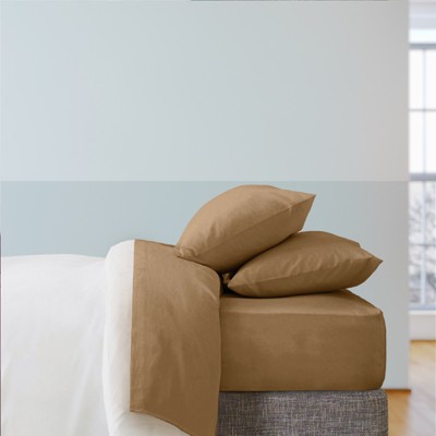 LuxClub Full Size Dark Khaki Bamboo Microfiber Sheet Set