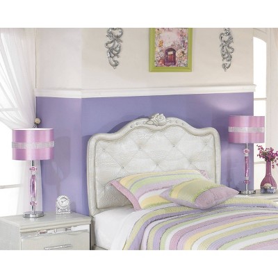 Nyssa 24" Purple and Silver Table Lamp with Rhinestone Accents
