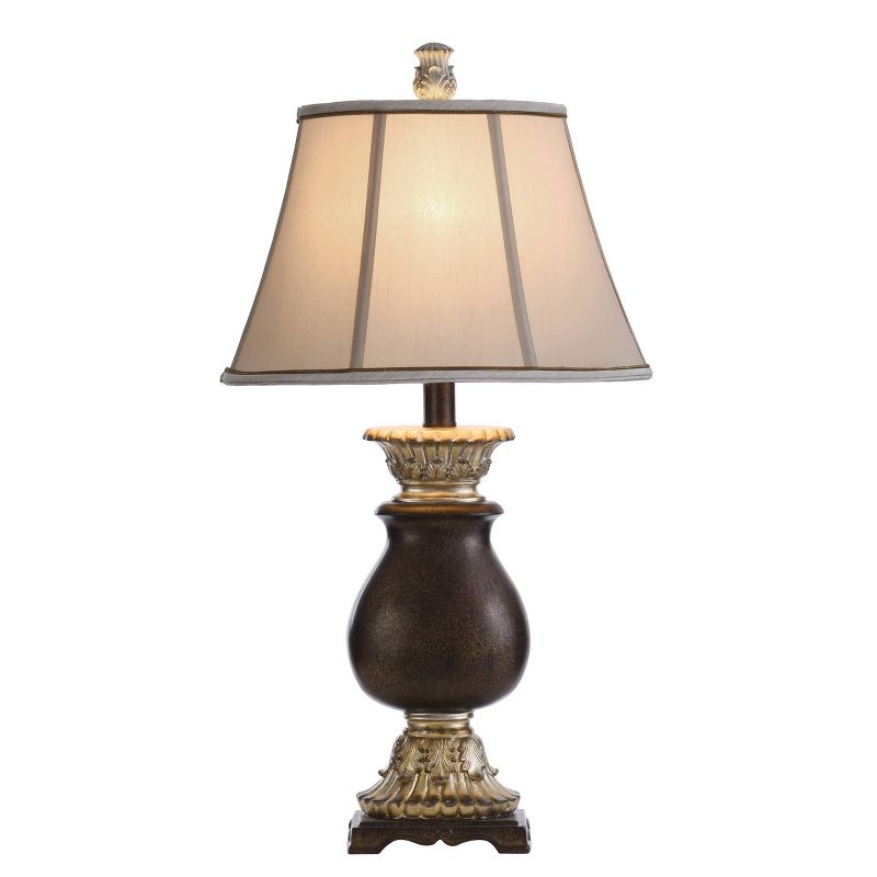 Winthrop Table Lamp Dark Brown with Khasi Silver Finish - StyleCraft, 3 of 8