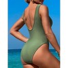 Womens Swimsuits Sleeveless Round Neck Mesh Insert Swimsuit Bikini - 2 of 3