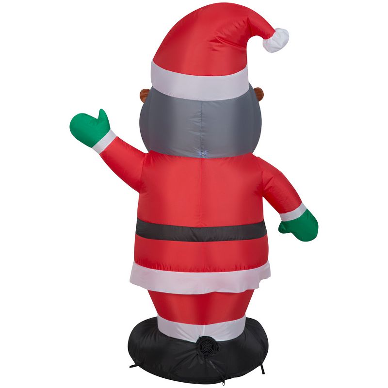 Gemmy Christmas Airblown Inflatable Santa, 4 ft Tall, Multi, 5 of 6