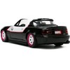 1990 Mazda Miata Black & White w/Graphics & Ghost Spider Figure "Spider-Man" "Marvel" Series 1/32 Diecast Model Car by Jada - 4 of 4