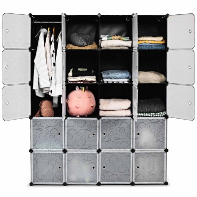 Tangkula 20 Cube Clothes Organizer Storage Cubes Portable Wardrobe Bedroom Storage Cubby